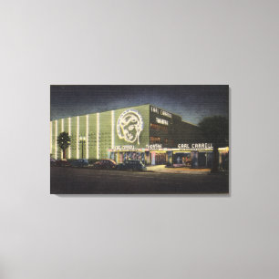 Uitzicht van Earl Carroll Theater-Restaurant Canvas Afdruk