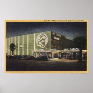 Uitzicht van Earl Carroll Theater-Restaurant Poster