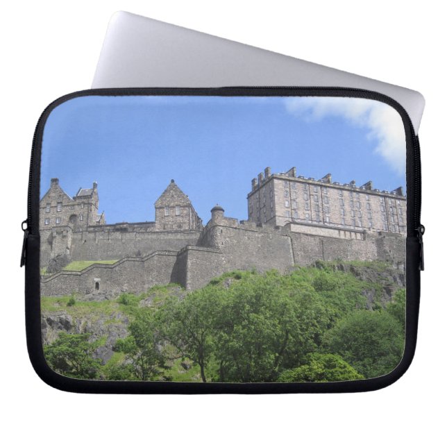 Uitzicht van Edinburgh Castle, Edinburgh, Schotlan Laptop Sleeve (Voorkant)