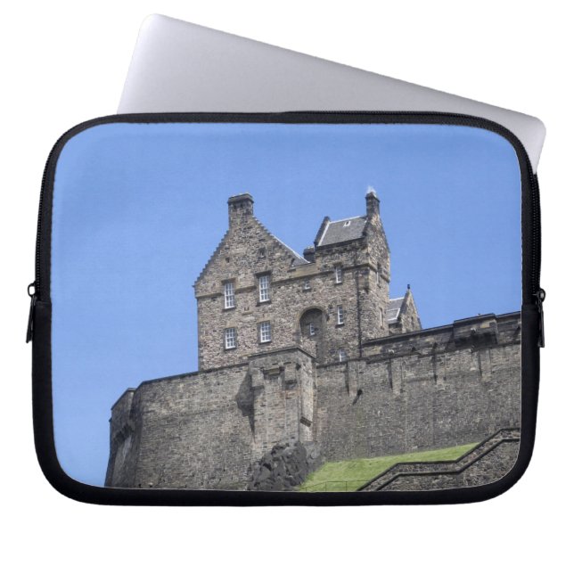 Uitzicht van Edinburgh Castle, Edinburgh, Schotlan Laptop Sleeve (Voorkant)