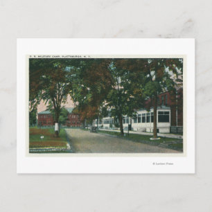 Uitzicht van een Amerikaans militair kamp Briefkaart