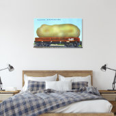 Uitzicht van een Aroostook-aardappel op een treins Canvas Afdruk (Insitu (Slaapkamer))