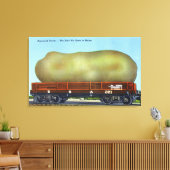 Uitzicht van een Aroostook-aardappel op een treins Canvas Afdruk (Insitu (Woonkamer))