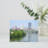 Uitzicht van een brug, Pittsburgh PA Briefkaart (Staand voorkant)