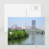 Uitzicht van een brug, Pittsburgh PA Briefkaart (Voorkant / Achterkant)