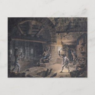 Uitzicht van een cel in de Bastille Briefkaart