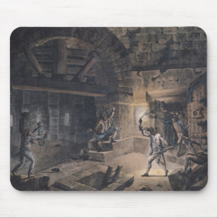 Uitzicht van een cel in de Bastille Muismat