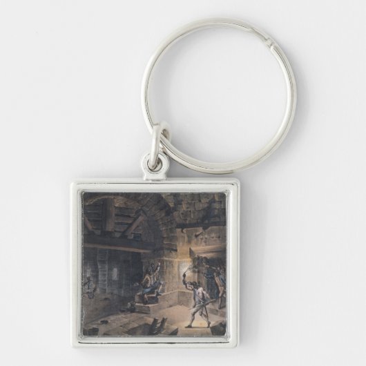 Uitzicht van een cel in de Bastille Sleutelhanger (Voorkant)