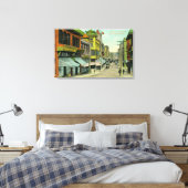 Uitzicht van een Chinatown Street Canvas Afdruk (Insitu (Slaapkamer))