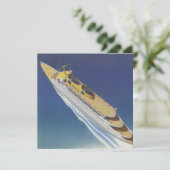 Uitzicht van een  cruiseschip in de oceaan (Staand voorkant)