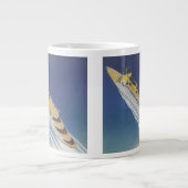 Uitzicht van een cruiseschip in de oceaan jumbo mok (Voorkant)