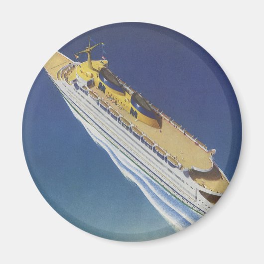 Uitzicht van een  cruiseschip in de oceaan magneet (Voorkant)