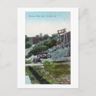 Uitzicht van een Diamond MineOroville, CA Briefkaart