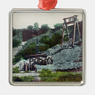 Uitzicht van een Diamond MineOroville, CA Metalen Ornament