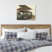 Uitzicht van een dubbellaagse kabelauto canvas afdruk (Insitu (Slaapkamer))