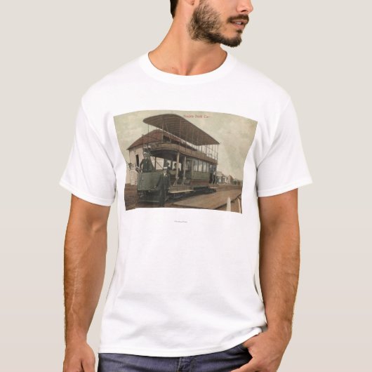 Uitzicht van een dubbellaagse kabelauto t-shirt (Voorkant)