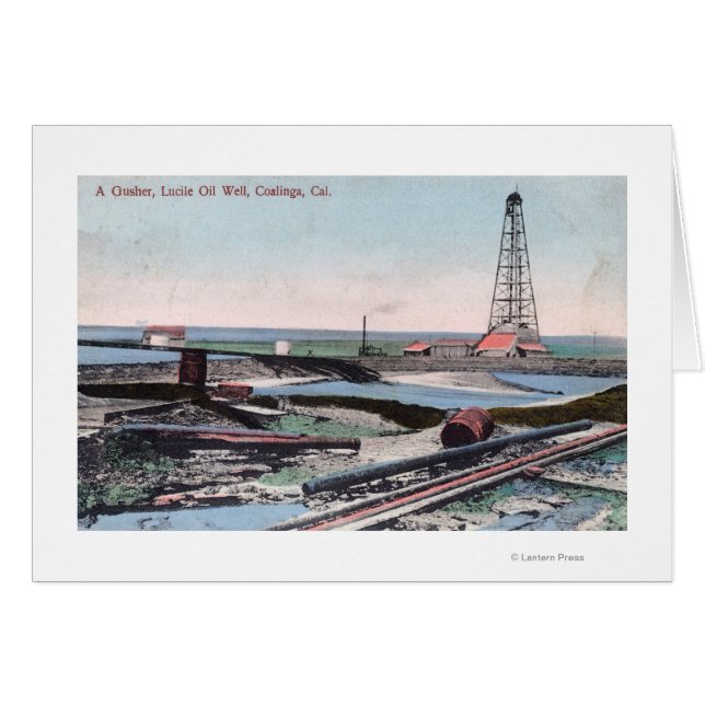 Uitzicht van een Gusher bij Lucile Oil Well (Voorkant Horizontaal)
