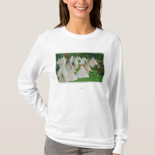 Uitzicht van een Indiaas dorp en Pendleton T-shirt