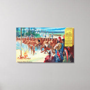 Uitzicht van een Indische Dans, Maizena Product Ad Canvas Afdruk