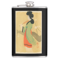 Uitzicht van een Japanse vrouw in Parijs, Frankrij