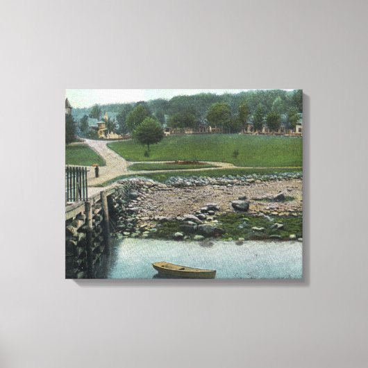 Uitzicht van een kamp canvas afdruk (Voorkant)