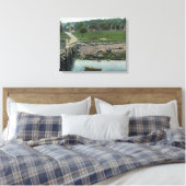 Uitzicht van een kamp canvas afdruk (Insitu (Slaapkamer))
