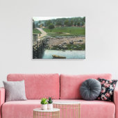 Uitzicht van een kamp canvas afdruk (Insitu (Woonkamer))