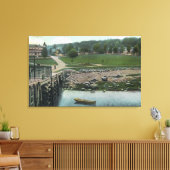 Uitzicht van een kamp canvas afdruk (Insitu (Woonkamer))