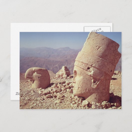 Uitzicht van een kolossaal hoofd en een adelaar briefkaart (Voorkant / Achterkant)