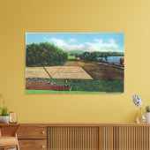 Uitzicht van een kruideniersplant canvas afdruk (Insitu (Woonkamer))