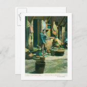 Uitzicht van een Man dat uit zijn pijp rokt Briefkaart (Voorkant / Achterkant)