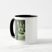 Uitzicht van een Man dat uit zijn pijp rokt Mok (Voorkant links)