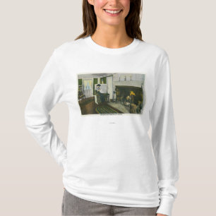 Uitzicht van een New England Homestead T-shirt