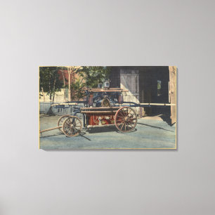 Uitzicht van een "Old Papeete"-engine Canvas Afdruk