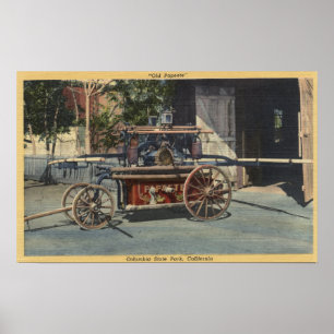 Uitzicht van een "Old Papeete"-motor Poster