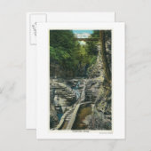 Uitzicht van een ophangingsbrug briefkaart (Voorkant / Achterkant)