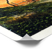 Uitzicht van een oude windmolen poster (Hoek)