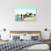Uitzicht van een Paard Cart Pulling in een Boat Canvas Afdruk (Insitu (Slaapkamer))
