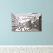 Uitzicht van een processie in de Graben Canvas Afdruk (Insitu (Houten vloer))