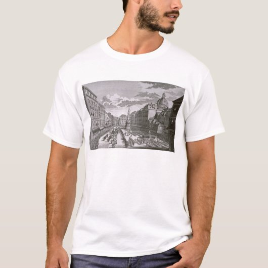 Uitzicht van een processie in de Graben T-shirt (Voorkant)