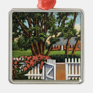 Uitzicht van een Quaint Residence Metalen Ornament