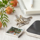 Uitzicht van een Quaint Residence Sleutelhanger (Zijkant)