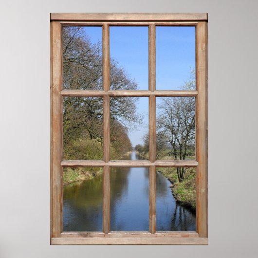 Uitzicht van een raam poster (Voorkant)