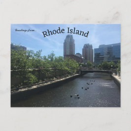 Uitzicht van een rivier in Providence Rhode Island Briefkaart