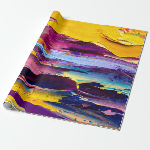 Uitzicht van een schilderij van een paletmesje dic cadeaupapier