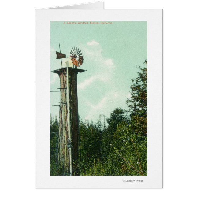 Uitzicht van een Sequoia Wind MillEureka, CA (Voorkant)