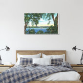 Uitzicht van een Steamboot op het meer Canvas Afdruk (Insitu (Slaapkamer))