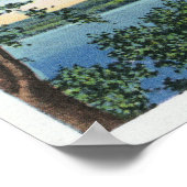 Uitzicht van een Steamboot op het meer Poster (Hoek)