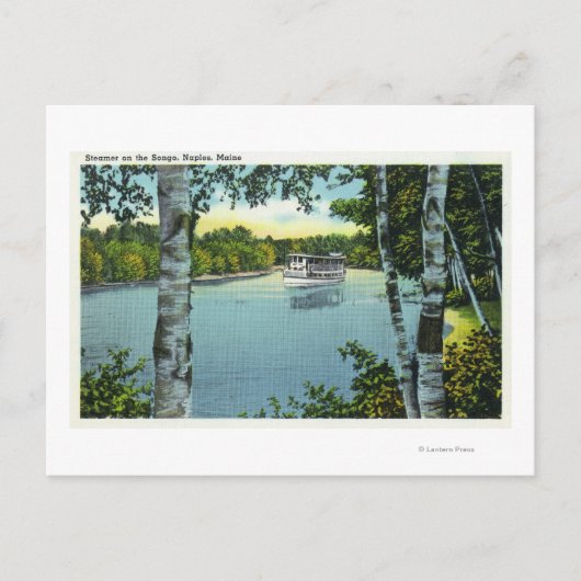 Uitzicht van een Steamer op de Songo Briefkaart (Voorkant)