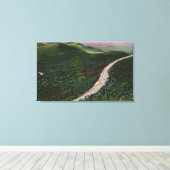 Uitzicht van een Steep Grade op Memorial Hwy Canvas Afdruk (Insitu (Houten vloer))